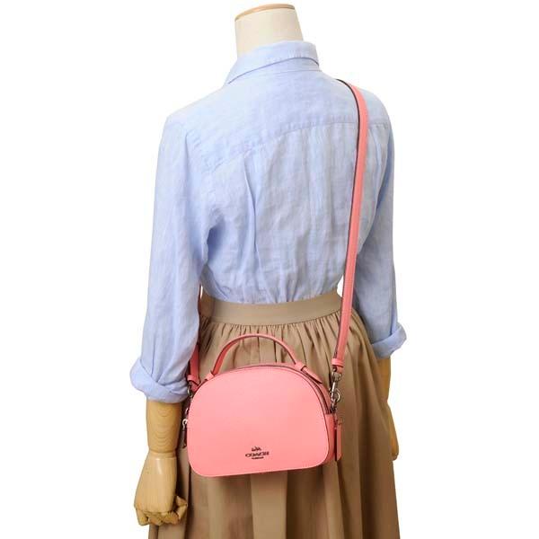 コーチ　シグネチャーピンク　ミニショルダーバッグ コーチ COACH ショルダーバッグ シグネチャー リベット ニーナ