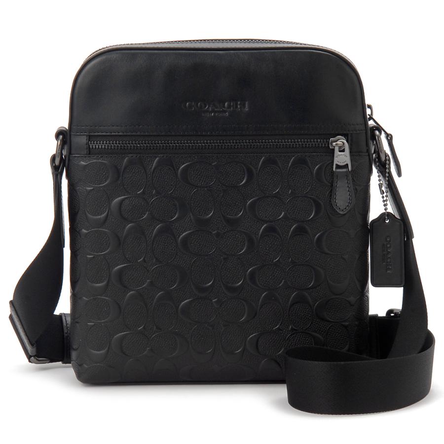 COACH コーチ ショルダーバッグ メンズ レディース ブラック 4009QBBK HOUSTON FLIGHT BAG COACH（コーチ） ショルダーバッグ メンズ レディース ブラック