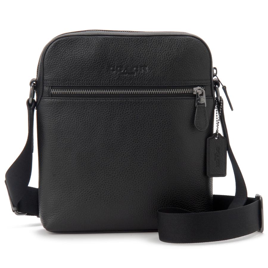 極美品 COACH コーチ パーフォレイテッド フライトバッグ ブラック 黒 COACH（コーチ） ブランドセール ショルダーバッグ メンズ レディース