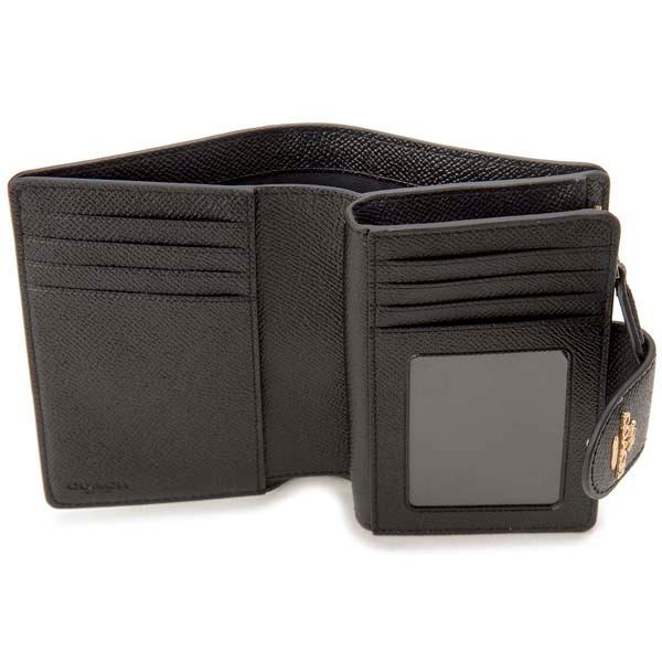 COACH（コーチ） 二つ折り財布 レディース ブラック COC6390 IMBLK