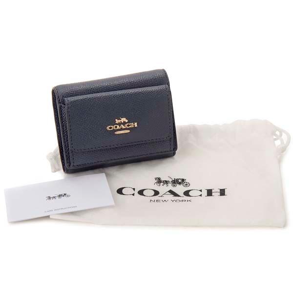 COACH 三つ折財布 COACH コーチ 三つ折り財布 レディース ネイビー 85027 GDBHP