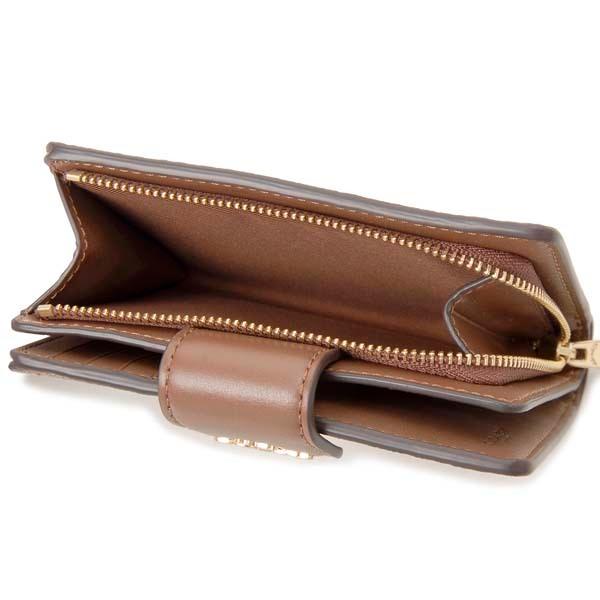 COACH（コーチ） 二つ折り財布 レディース カーキ×ブラウン C0082