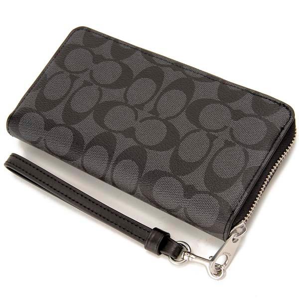 COACH（コーチ） 財布 ラウンドファスナー長財布 レディース ブラック