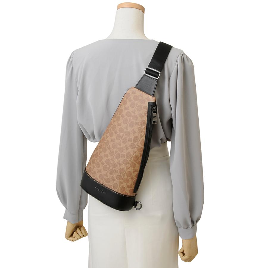 COACH コーチ ボディバッグ メンズ ブラウン COACH コーチ ボディ