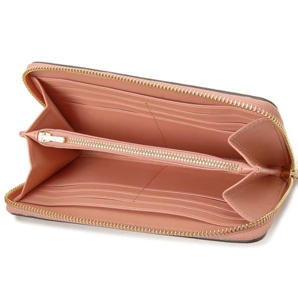 COACH（コーチ） ラウンドファスナー長財布 レディース コーラル 