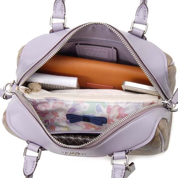 コーチ COACH ショルダーバッグ カーキ×パープル 紫 レディースF32203 コーチ COACH ショルダーバッグ カーキ×パープル 紫 レディースF32203