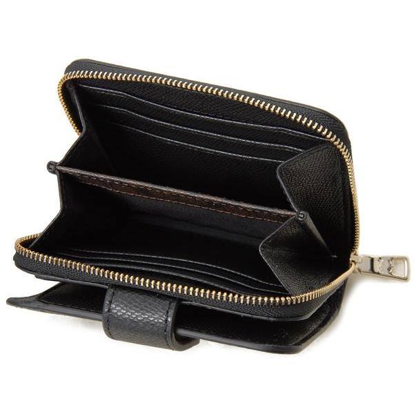 コーチ COACH 二つ折り財布 F52692 IMBLK ミディアム ジップ レザー 