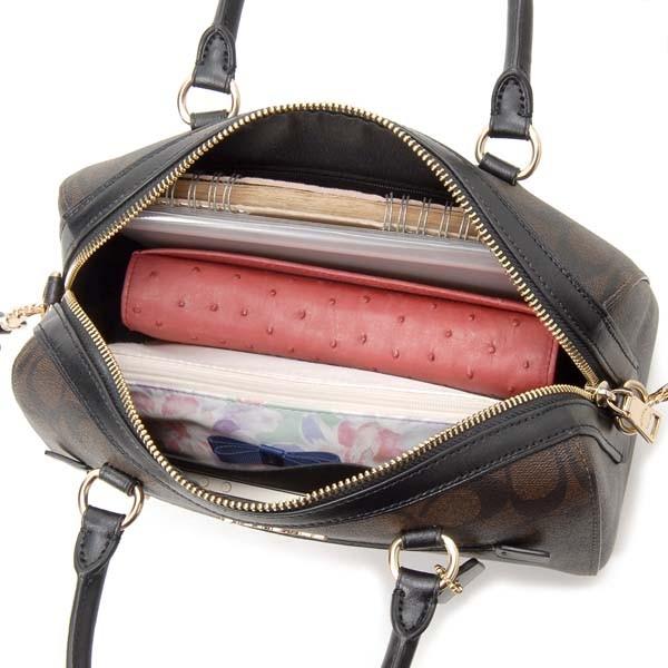 C4✨美品✨コーチ シグネチャー ミニボストンバッグ F83607 ブラウン系 COACH コーチ バッグ ボストンバッグ F83607 2way シグネチャー