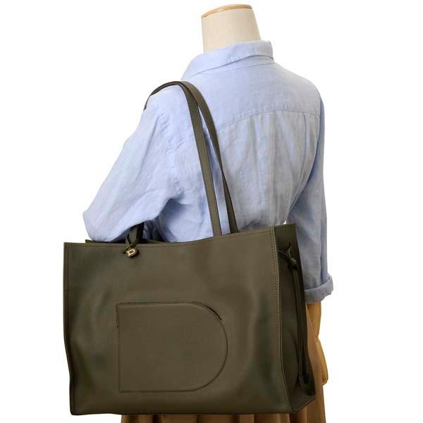 DELVAUX デルヴォー Delvaux トートバッグ レディース カーキ D DELVAUX デルヴォー Delvaux トートバッグ レディース カーキ D