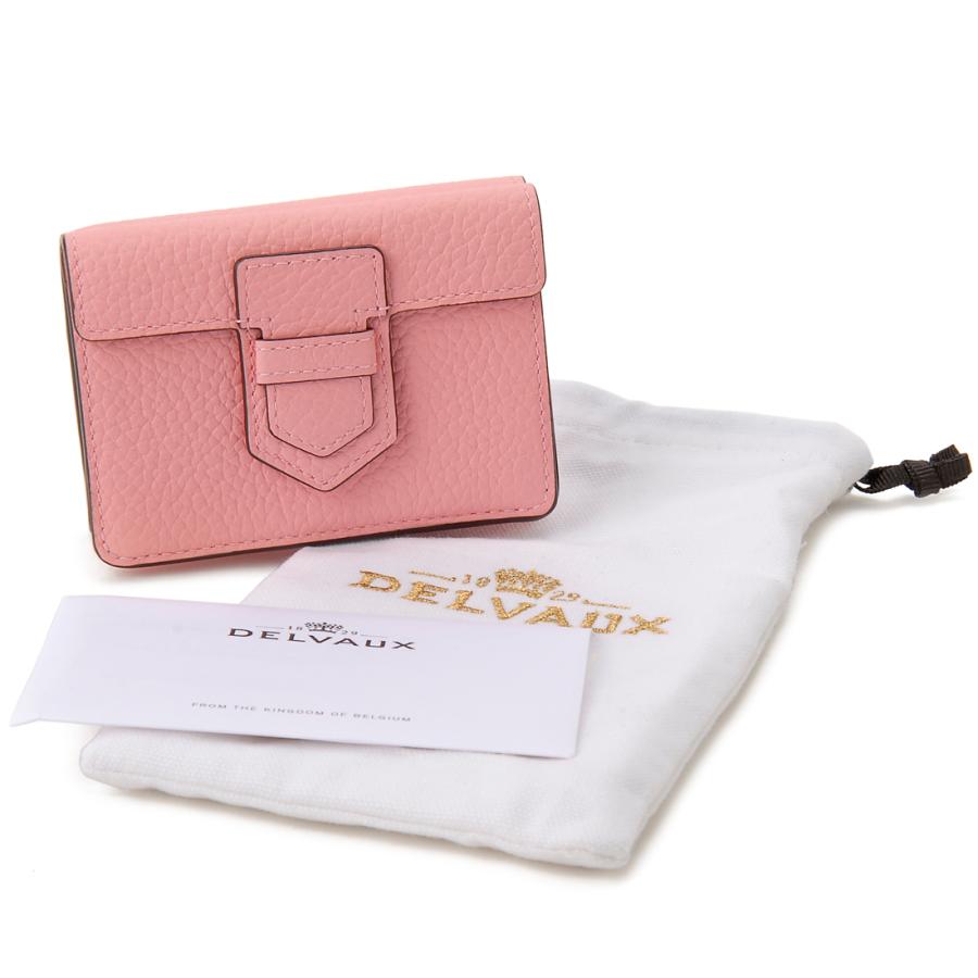 DELVAUX presse trifold財布-hibiscus
