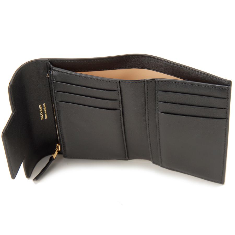DELVAUX Delvaux デルヴォー 三つ折り財布 ブラック AB0564AAX0 DELVAUX Delvaux デルヴォー 三つ折り財布 ブラック AB0564AAX0