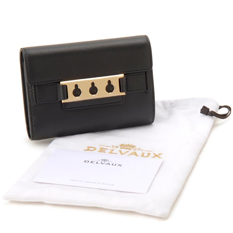 DELVAUX Delvaux デルヴォー 三つ折り財布 ブラック AB0564AAX0 DELVAUX Delvaux デルヴォー 三つ折り財布 ブラック AB0564AAX0