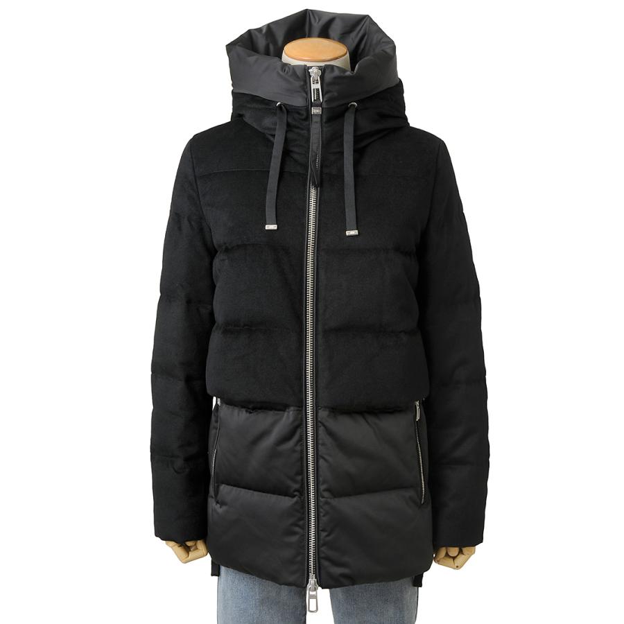 DUNO ブラック ダウンジャケット　44 楽天市場】DUNO デュノ ウール ナイロン 切り替え フーデッド