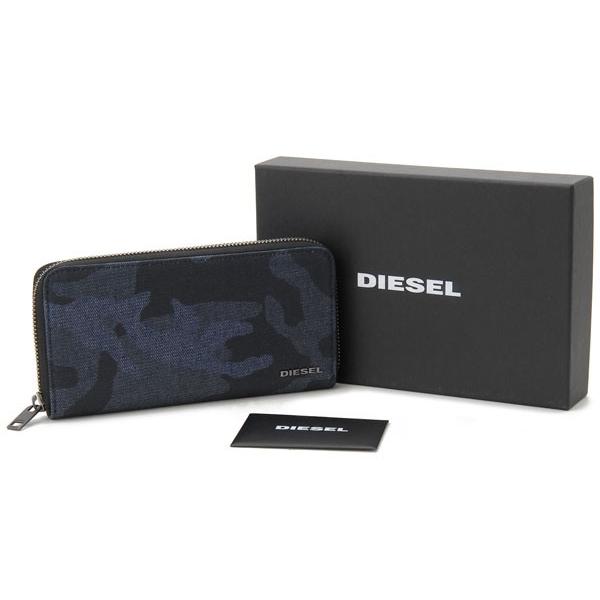 ディーゼル DIESEL ラウンドファスナー長財布 X04112 P1071 H6079 ブルー カモフラージュ メンズ｜s-select｜04