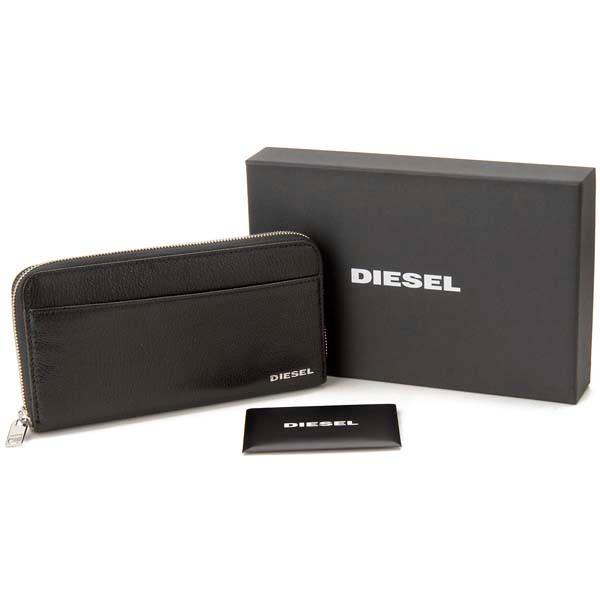 DIESEL（ディーゼル） ラウンドファスナー長財布 メンズ ブラック