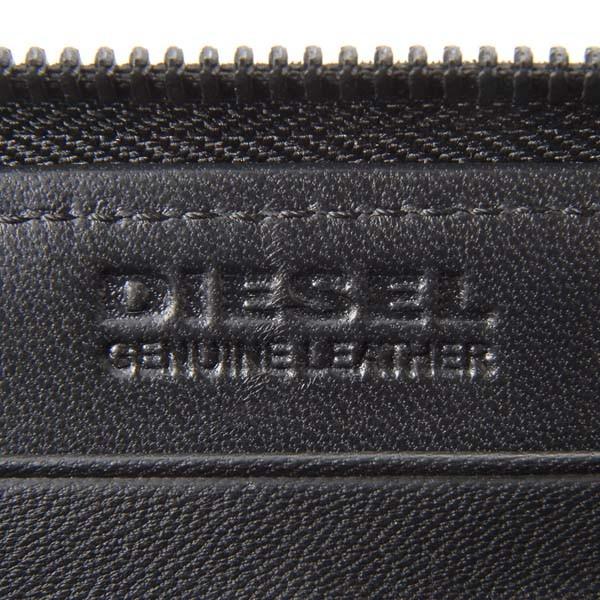 DIESEL ディーゼル ラウンドファスナー 長財布 ロゴ レザー 黒 DIESEL ディーゼル 長財布 メンズ レザー ブラック 黒 ブランド
