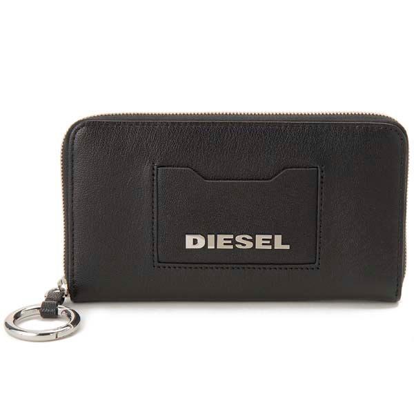 DIESEL（ディーゼル） ラウンドファスナー長財布 メンズ ブラック