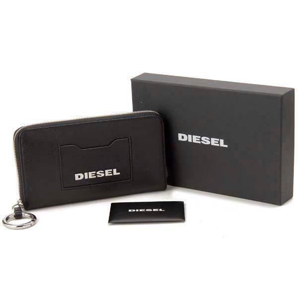 DIESEL ディーゼル 長財布 ラウンドファスナー ブラック DIESEL（ディーゼル） ラウンドファスナー長財布 メンズ ブラック