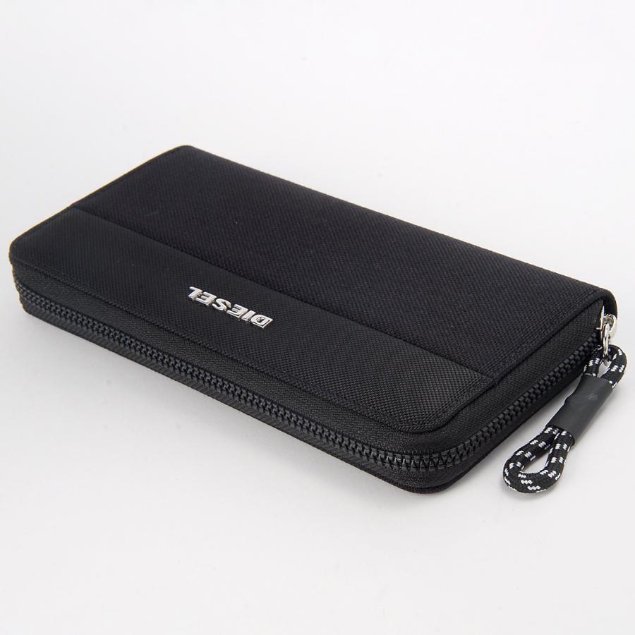 【美品】DIESEL ラウンドファスナー長財布 コーデュラ ブラック DIESEL（ディーゼル） ラウンドファスナー長財布 メンズ ブラック
