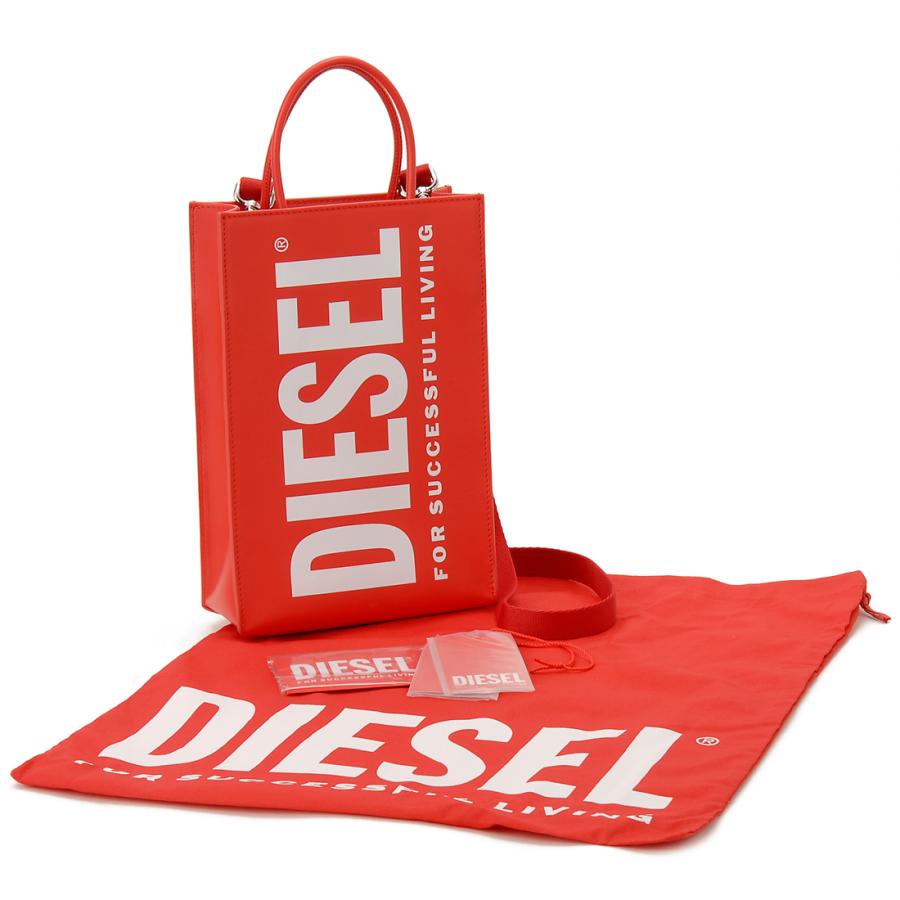 DIESEL ディーゼル トートバッグ レッド X09021P1245 T4044 : s DIESEL ディーゼル トートバッグ レッド X09021P1245 T4044 : s