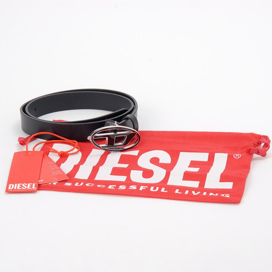新品 DIESEL X09716 P1245 T8013 ベルト 75 DIESEL（ディーゼル） ベルト レディース 本革 ブラック X09716 P1245
