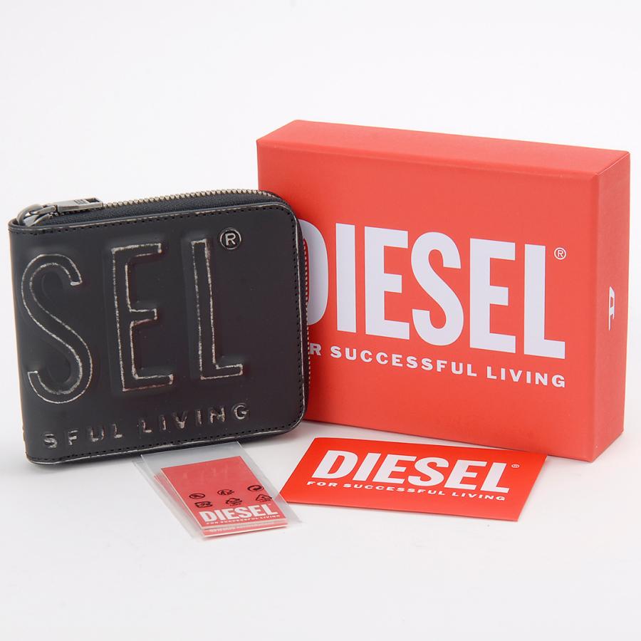 DIESEL（ディーゼル） 二つ折り財布 メンズ ブラック X10007P8078T8013