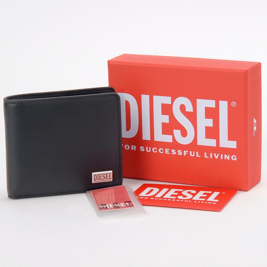 DIESEL ディーゼル 二つ折り財布 メンズ ブラックX10420PR227T8013 : s