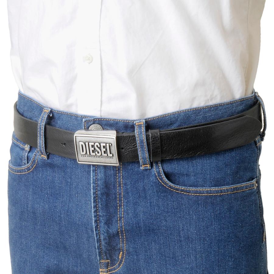 DIESEL ディーゼル レザーベルト 本革 DIESEL（ディーゼル） ベルト メンズ X10434PS201T8013 レザーベルト