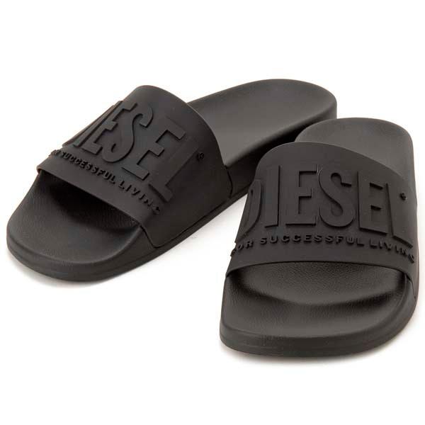 DIESEL メンズ サンダル ブラック DIESEL（ディーゼル） シャワーサンダル メンズ レディース ブラック