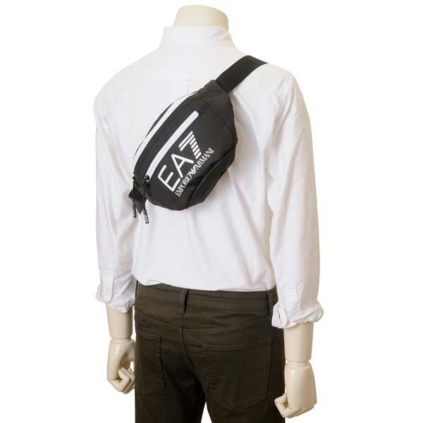 【極美品】エンポリオアルマーニ　EA7 ボディバッグ　ウエストポーチ　黒 エンポリオアルマーニ EMPORIO ARMANI ボディバッグ メンズ ブラック