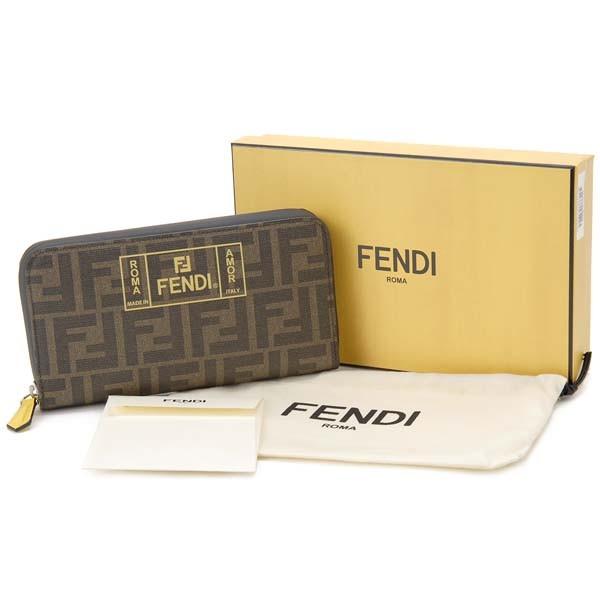 FENDI フェンディ ラウンドファスナー長財布 メンズ レディース
