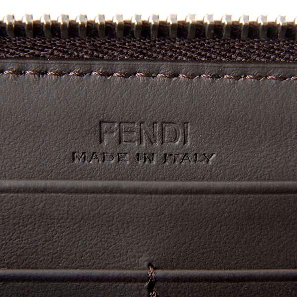 フェンディ FENDI 長財布ブラウン 7M0210 AFCL F1E6A FENDI（フェンディ） ラウンドファスナー長財布 メンズ ブラウン
