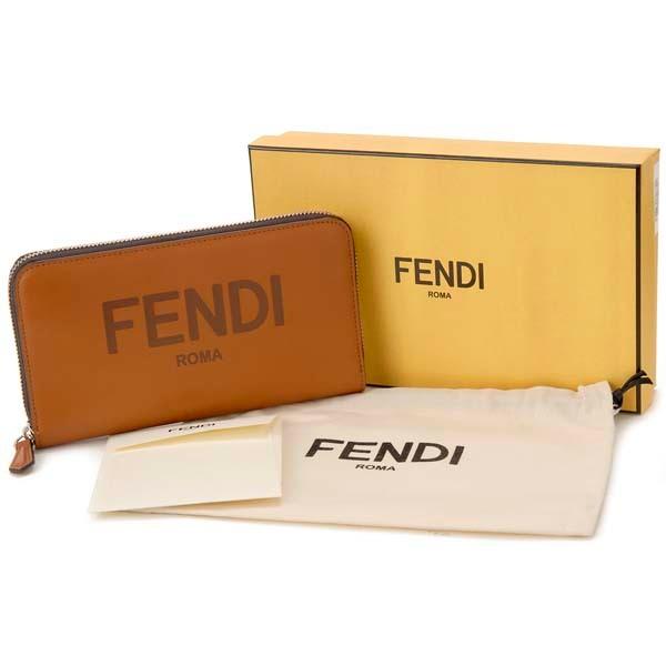 FENDI（フェンディ） ラウンドファスナー長財布 メンズ ブラウン