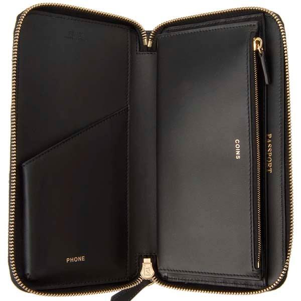 FENDI（フェンディ） ラウンドファスナー長財布 メンズ ブラック