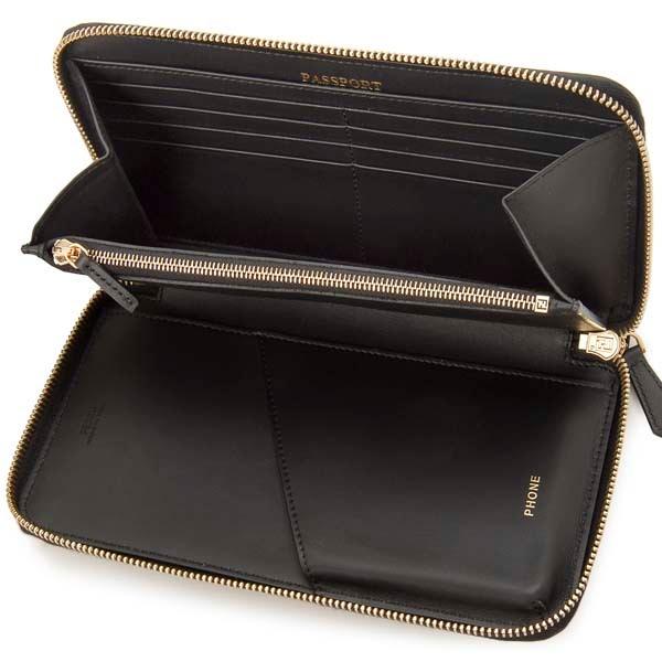 FENDI（フェンディ） ラウンドファスナー長財布 メンズ ブラック
