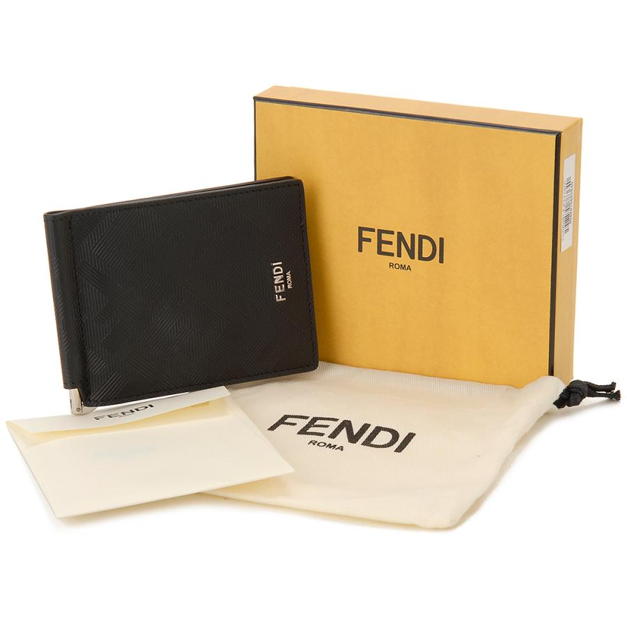 美品✨フェンディ　7M0281 シャドウカードホルダー　マネークリップ　ズッカ柄 美品✨フェンディ 7M0281 シャドウカードホルダー