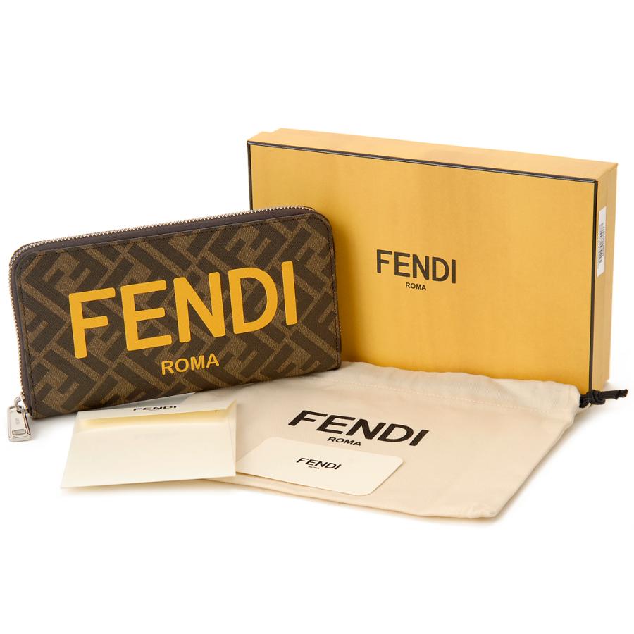 FENDI フェンディ ラウンドファスナー長財布 ブラウン 7M0342 FENDI フェンディ ラウンドファスナー長財布 ブラウン 7M0342