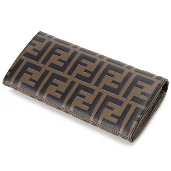 FENDI（フェンディ） 長財布 レディース ブラウン ズッカ柄 8M0251
