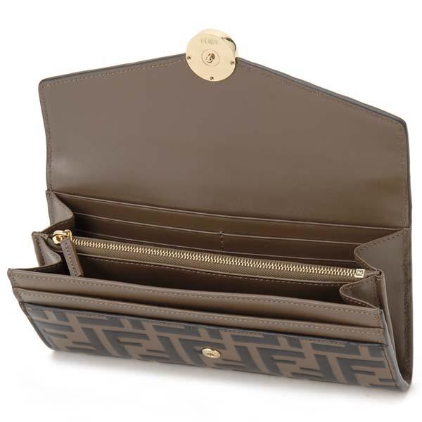FENDI（フェンディ） 長財布 レディース ブラウン ズッカ柄 8M0251