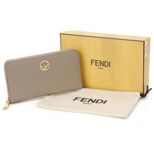FENDI（フェンディ） ラウンドファスナー長財布 レディース グレー 