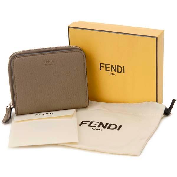 FENDI フェンディ　ジップアラウンド　トリュフグレー 2つ折り財布 FENDI フェンディ 財布 二つ折り財布 トリュフ グレー 8M0407