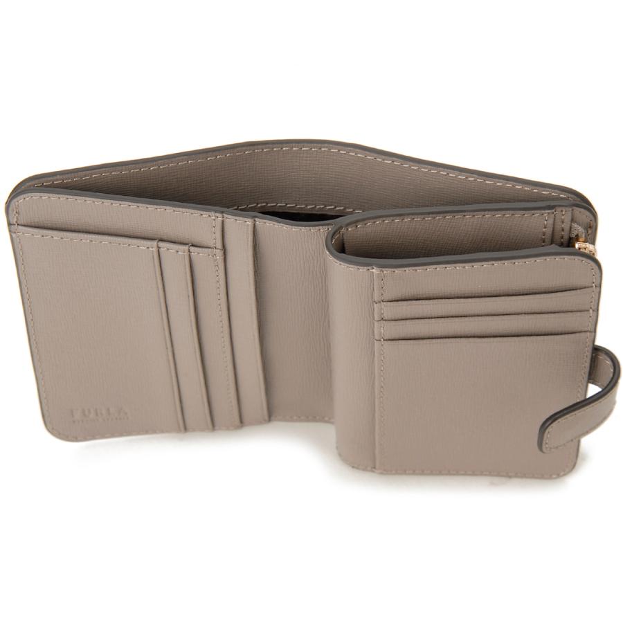 【新品】[FURLA] BABYLON バビロン 二つ折り財布 グレー FURLA（フルラ） 二つ折り財布 BABYLON M COMPACT WALLET バビロン