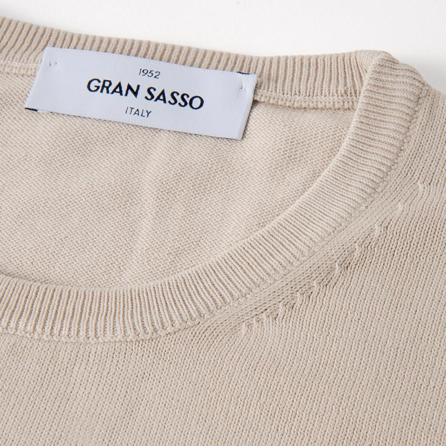 GRAN SASSO グランサッソ Tシャツ 半袖ニット メンズ ベージュ 58138 18120 012 T-SHIRT Gran Sasso（グランサッソ） Tシャツ 半袖ニット メンズ ベージュ