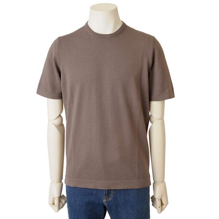 Gran Sasso ブラウンコットン半袖セーター Gran Sasso（グランサッソ） スーパーセール Tシャツ 半袖ニット