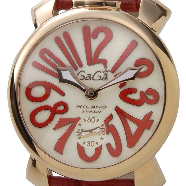 選ぶなら ガガミラノ Gaga Milano 5011 10s 送料無料 ガガミラノ Gaga Milano 5011 10s マヌアーレ 48mm ホワイト レッド メンズ ブランド メンズ腕時計 Postetelecom Gouv Cg