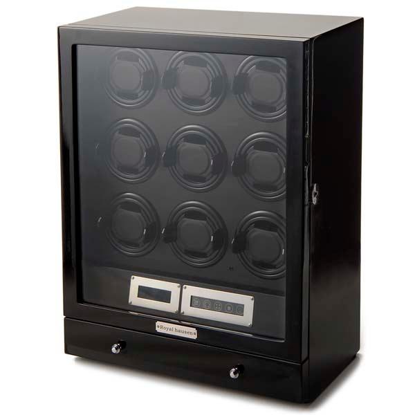 スーパーセール 公式 ロイヤルハウゼン Royal hausen LEDパネル ワインディングマシーン 高級ウォッチワインダー GC03-N20BB 9本巻きの画像