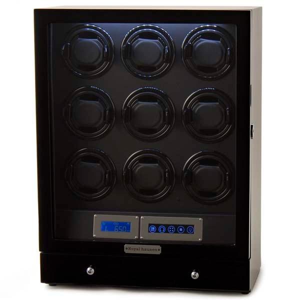 スーパーセール 公式 ロイヤルハウゼン Royal hausen LEDパネル ワインディングマシーン 高級ウォッチワインダー GC03-N20BB 9本巻きの画像