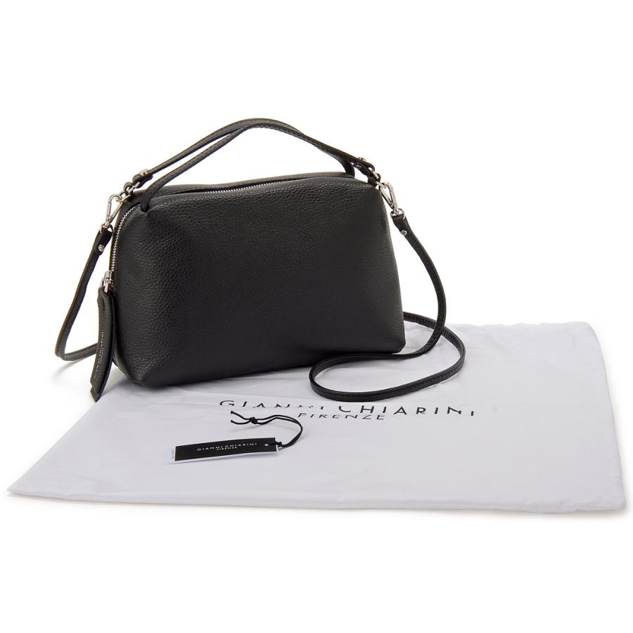 GIANNI CHIARINI ブラックショルダーバッグ アリファM セール】【GIANNI CHIARINI】ALIFA M 2WAY レザーバッグ