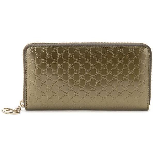グッチシマ グッチ GUCCI 長財布 308005AZA3G2402 メタリックオリーブ  