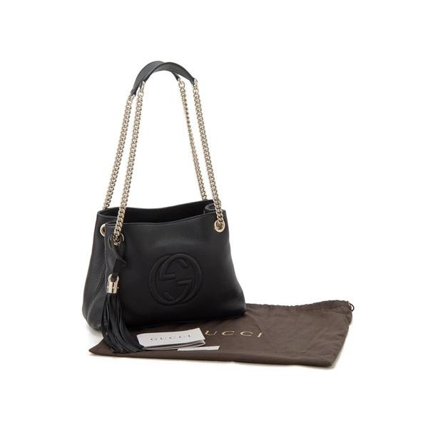 正規品！GUCCI ブラックナイロンショルダーバッグ(^_^ゞすぐ発送致します！ 美品✨ GUCCI グッチ ショルダーバック ブラック ナイロン